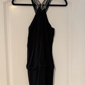 Elegant Black Halter Dress